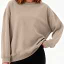 Womens Oversized Sweatshirt, Crewneck Pullover Long Sleeve Sweatshirt for Women Fall&Winter Tops 2025 (L)