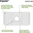 26.8 in. x 13.2 in. Centre Drain Sink Grid with Supersoft Silicone Feet in 304 Grade Stainless Steel