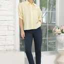 Bamans Womens Dress Pants Work Business Skinny Leg Pants Office High Waisted Slacks Slim Fit Casual Trousers (Blue, M)