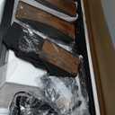 Furologee 60" Computer Desk with File Cabinet and Storage Shelves, Reversible Home Office Desk with LED Lights, Full Monitor Stand, Power Outlets, Study Gaming Table with 4 Drawers, Rustic Brown