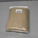 PANGSINNE Beige Fabric Shower Curtain - Waffle Textured Heavy Duty Shower Curtains for Bathroom, 256GSM Hotel Spa Luxury Weighted Bath Curtain with 12 Hooks, 72x80, Beige