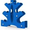 Portzon Dumbbell Rack - Hand Weight Set Tree - Designed to Hold Neoprene Dumbbells - One Pair Each (3lb, 5lb, 8lb) (Weights Not Included) (Blue)