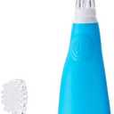 brush-baby - BabySonic Blue Electric Toothbrush, 0-36 Months - Soft, Gentle Vibrating Toothbrush for Sensitive Gums & New Teeth - with LED Light & Suction Base - Baby & Toddler Brush Heads (1 Count (Pack of 1))
