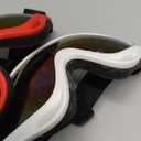 2 Pack Snow Ski Goggles, Snowboard Snow Goggles for Men Women Youth Kids, UV Protection Winter Snow Sports Goggles (Red Frame Multicolor/White Frame Multicolor)