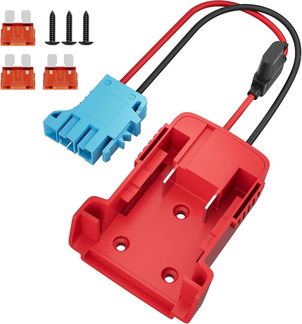 Battery Adapter 18V for Power Wheels Adapter with Wire Harness Connector Compatible with Peg-Perego Children's Riding Toys (MWK-BWHC-W2-1PC)