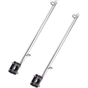 2 PCS Stainless Steel Rail Mount Boat Pulpit Staff, boat yacht marine flag pole(7/8" - 1")