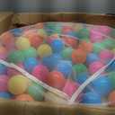 Amazon Basics BPA Free Ball Pit Balls with Storage Bag, Crush-Proof Plastic for Toddlers Kids 12+ Months Play, 6 Bright Colors, Pack of 1000