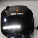 George Foreman 4-Serving Removable Plate Electric Grill and Panini Press, George Tough Non-Stick Coating, Drip Tray Catches Grease, Black