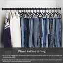 BaiNong Adjustable Closet Rods for Hanging Clothes 17 to 134 inch Black Heavy Duty clothes rod for closet, Laundry, Bathroom, RV Closet Organization and Storage(Extra long)