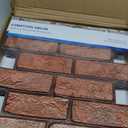 COMSTICKC 3D Reddish Brown Brick Wall Panels Peel and Stick Wall Covering,10 Pcs of 12"X12", Not Real Brick, Small Size Thin PVC Fake Brick Backsplash for DIY Wall Upgrades Indoor