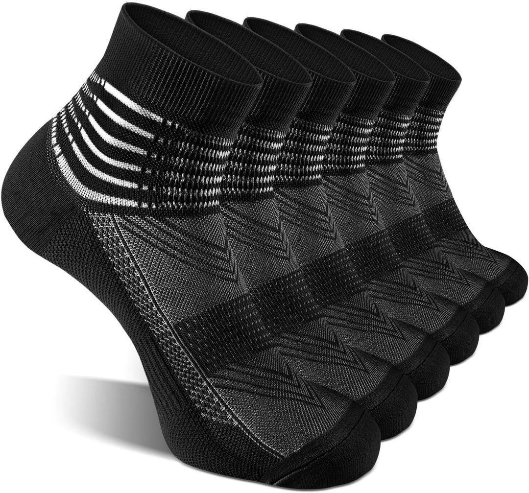 IRAMY Compression Ankle Support Socks Coolmax Wicking Cushioned Athletic Plantar Fasciitis Relief Men Women 2/3/6 Pairs (Small), Black  IRAMY Compression Ankle Support Socks Coolmax Wicking Cushioned Athletic Plantar Fasciitis Relief Men Women 2/3/6 Pairs (Small), Black