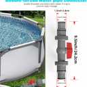 Pool Hose Adapter Connector with On/Off Valve, Kardeep 1-1/4" or 1-1/2" T Joint Pool Hose Connector Plastic Coupling for Swimming Vacuum Adapter, Cleaner, and Filter Pump Hoses