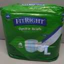 FitRight Adult Diapers, Ultra Heavy Absorbency, L (Waist Size 44in-56in), 20 Count, OptiFit Incontinence Briefs for Men and Women, Disposable, Moisture-Wicking, Leak Protection, (White, L)