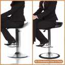 4 Pack Bar Stools Leg Protectors Ring, Non Slip Silicone Chair Leg Floor Protector, Pads Bottom Protect Wooden Floor No Scratches No Noise Anti-Slip, Stretchable Fits 16.5" to 18.5" Chair Base, Black