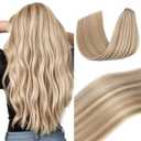 Elailite K Tip Hair Extensions Human Hair Real Remy Hair Golden Brown & Bleach Blonde 20 Inch U Tip Ktip Utip Keratin Bond Hot Fusion Pre Bonded Hair Extensions for Women 50G 50Strands