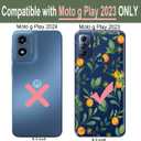 Unov Case for Moto g Play 2023/g Power 2022/g Pure 2021, Crystal Clear with [Anti-Slip Embossed Pattern], Shockproof Slim Protective [Anti-Yellowing TPU] Back Cover, Citrus Flavors