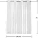 YISURE No Hook Needed Shower Curtain Liner 54x72 in, Clear Narrow Size PEVA Waterproof Bathroom Curtain Liner for RV Camper Single Dorm Showering Room