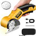 Electric Scissors, Cardboard Cutter, With LED Light, High-Efficiency Brushless Motor, 3500mAh Battery, Tungsten Steel Blade, Suitable for Cloth, Cardboard, Carpet Wire Rope Cutters Yellow