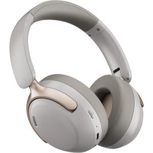 LORELEI QC30 Hybrid Active Noise Cancenlling Headphones,Wireless Over Ear Bluetooth Headsets with Microphone, 60H Playtime Foldable Lightweight, Deep Bass, Memory Earmuffs (Dunes Grey)