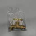 Eastman Irrigation Hose Bibb, 1/2 Inch MIP x 1/2 Inch MHT Outdoor Spigot, Brass Garden Valve, 20181