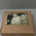 Ling's moment Fake Flowers Box, Faux Artificial Greenery Stems Foam Roses Dahlia Silk Ranunculus Fabic Flower for Centerpieces Bouquet Wedding Vase Decorations, Emerald & Tawny Beige, Grand Combo