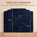 Queen Headboard, Blue Upholstered Headboard for Bed, No Assembly