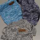 3 Pack Dog Sweaters for Small Dogs Girl Boy Winter Fleece Clothes Warm Soft Dog Sweatshirt Outfit for Dogs Cats Pet Apparel (Navy Blue+Grey+Light Blue, Small)