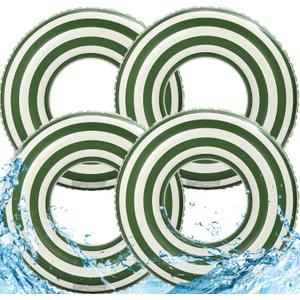 4PCS Floats for Adults Rings Lollipop Striped Pool Float Large Swim Ring for Adults,35 Inch Classic Striped Teens Adult Inner Tubes Summer Beach Bachelorette Party