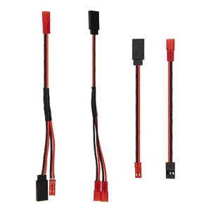 4Pack Vgoohobby JR Y-Harness Splitter 1 JR Male to 2 JST Female,JST Female to JST Male & JR Female,JST to JR Cable Wire for RC Car Truck Airplane Drone Boat