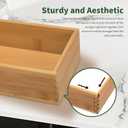 Bamboo Drawer Organizer - Kitchen Drawer Utensil Organizer Office Supplies Desk Organizer Makeup Silverware Tray Flatware Organization 12"*4"*2"