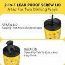 BJPKPK 22oz Insulated Tumbler With lid And Straw Stainless Steel Tumblers Travel Coffee Mug Reusable Thermal Cup,Hawaii Fruits Yellow