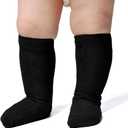 EPEIUS Unisex-Baby Seamless Ribbed/Cable Knit Knee High Socks (Pack of 3/6) (4-6 Years)