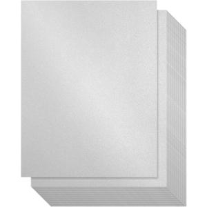 Best Paper Greetings Shimmer Paper - 96 Sheet Silver Metallic Cardstock Paper 250 GSM - Double Sided, Letter Size 8.5x11, Laser Printer Friendly
