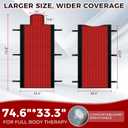 Red Light Therapy Mat for Full Body- 660nm & 850nm Dual-Wavelength Infrared Light Pad, 2570 LED Beads, Adjustable Timer & Intensity, Portable Back Red Light Therapy Device