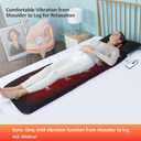 COMFIER Full Body Massage Mat with Heat & Vibration - 10 Motors, App Control, Movable Shiatsu Neck Pillow & 4 Heating Pads for Neck, Shoulders, Back, Black