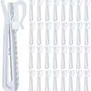 ZeriLion 80 Pcs Adjustable Pinch Pleat Curtain Hooks Heavy Duty Plastic Drapery Pins for Window Door Shower Curtains (85x24mm)