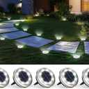 SOLPEX 5 Pack Solar Ground Lights Outdoor Waterproof, Solar Powered Pathway Lights, Landscape Lighting for Garden Walkway Driveway Backyard Decor (Cool White)