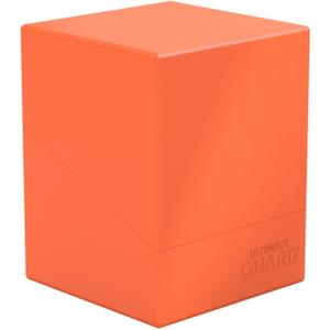 Ultimate Guard Boulder Solid 100+, Deck Case for 100 Double-Sleeved TCG Cards, Neon Orange, Secure & Durable Storage for Trading Card Games, No Transparency