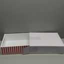 Movie Night Supplies Snack Trays with Handles Reusable Wooden Movie Gift Basket for Theater Popcorn Bucket Bowl Box Container Family Room Valentine's Day Decor(Striped)