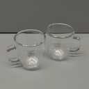 Bodum 10oz Bistro Double Wall Insulated Mug, High-Heat Borosilicate Glass, Set of 2, Clear