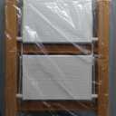 2 Step Lightweight Aluminum Folding Ladder, Portable Step Stool with Anti-Slip Pedals, 330 lbs Capacity for Home, Office, KitchenWhite&Woodgrain