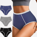 K-CHEONY Womens Underwear High Waisted Cotton Panties Full Coverage Soft Stretch Breathable Ladies Briefs 3 Pack M
