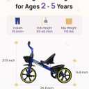 KRIDDO Kids Tricycles Age 24 Month to 4 Years, Toddler Kids Trike for 2.5 to 5 Year Old, Gift Toddler Tricycles for 2-4 Year Olds, Trikes for Toddlers, Blue