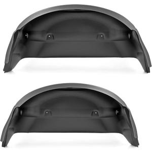 Rough Country Rear Wheel Well Liners for Ford F-250/F-350 Super Duty (2017-2026) - Heavy-Duty Black HDPE Fender Guards for Mud & Debris, Made in USA