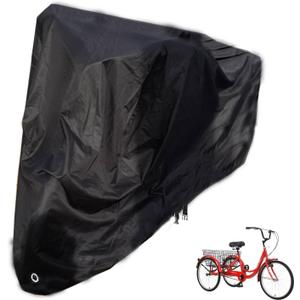 Adult Tricycle Cover,24/26inch 3 Wheel Bike Electric Trike Covers for Outdoor Waterproof Windproof Dustproof Bicycle & Bike