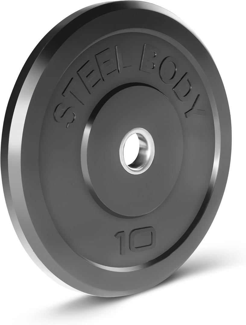 Steelbody Olympic Rubber Bumper Weight Plate - 10 lb. Workout Weights