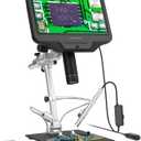 Andonstar AD409 Pro HDMI Digital Microscope with Endoscope, 10.1 inch LCD Screen Soldering Microscope, 300X USB Electronic Camera for PCB Soldering, Windows PC Compatible