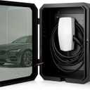 EV Charger Lock Box, Waterproof Outdoor Wall Station Enclosure, IP65 Weatherproof, 23'' x 16'' x 9'', Steel with Acrylic Window, Combination Lock & Cable Holder, for Level 2 EV Charger