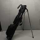 Golf Stand Bag, Lightweight Par 3 Golf Bag Holds Up to 7 Clubs with Two Way Dividers Cooler Pocket Shoulder Strap and Multiple Storage Pockets for Men and Women (Black)