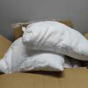 EDOW Throw Pillow Inserts, Set of 4 Lightweight Down Alternative Polyester Pillow, Couch Cushion, Sham Stuffer, Machine Washable. (White, 18x18)